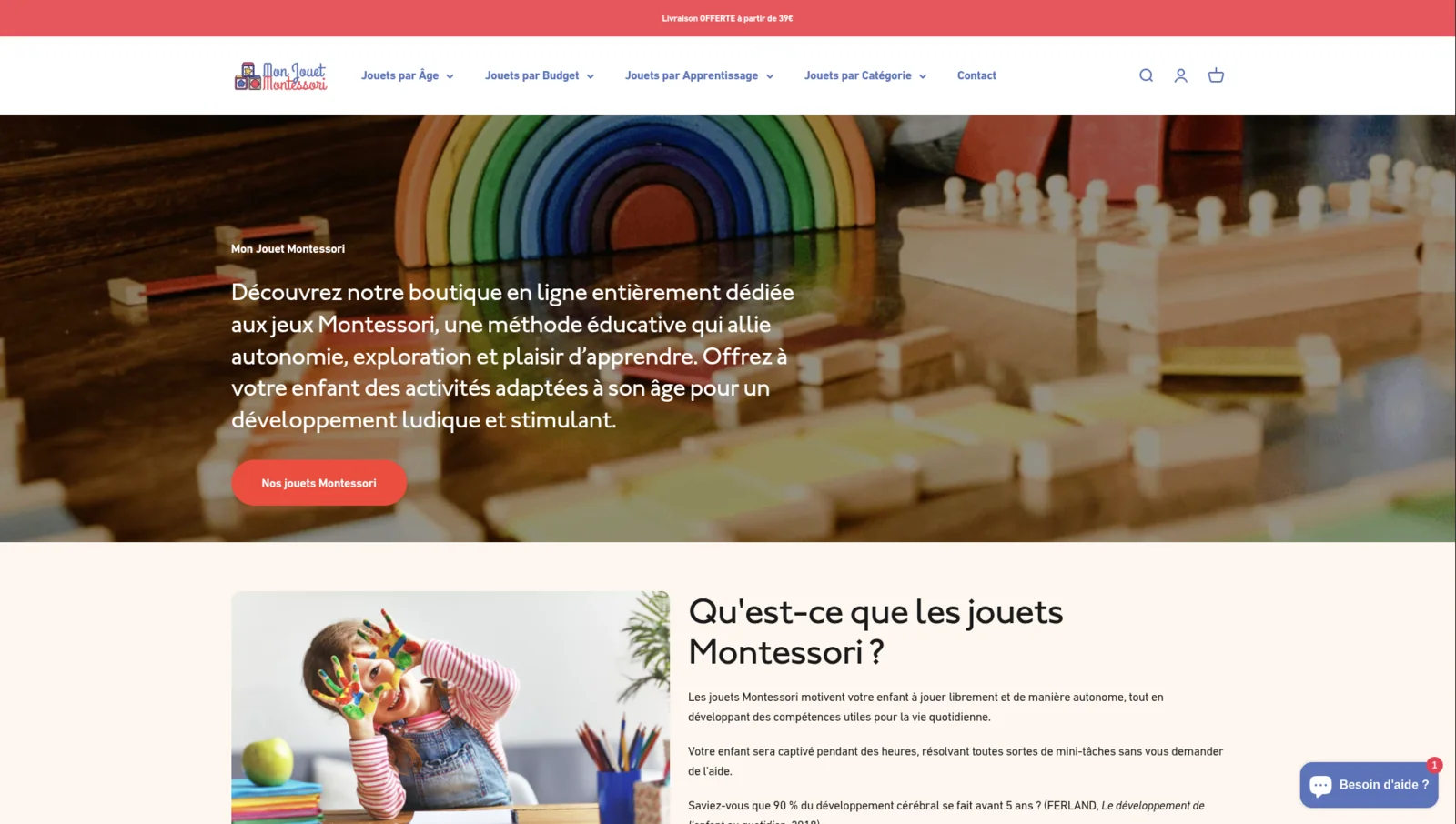 Démo Mon jouet montessori