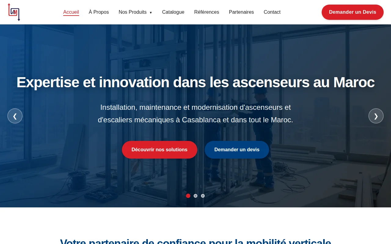 Aperçu du site aminas.ma