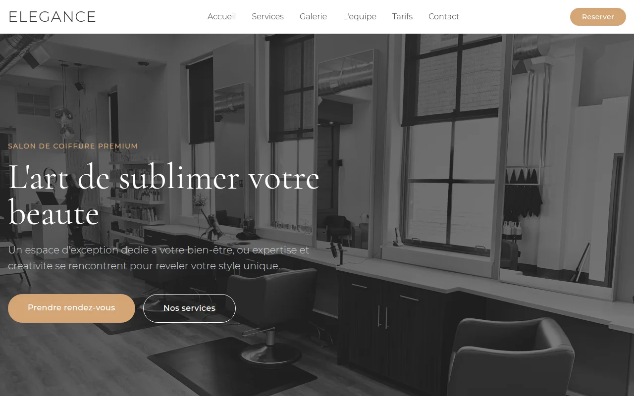 Démo site salon de coiffure